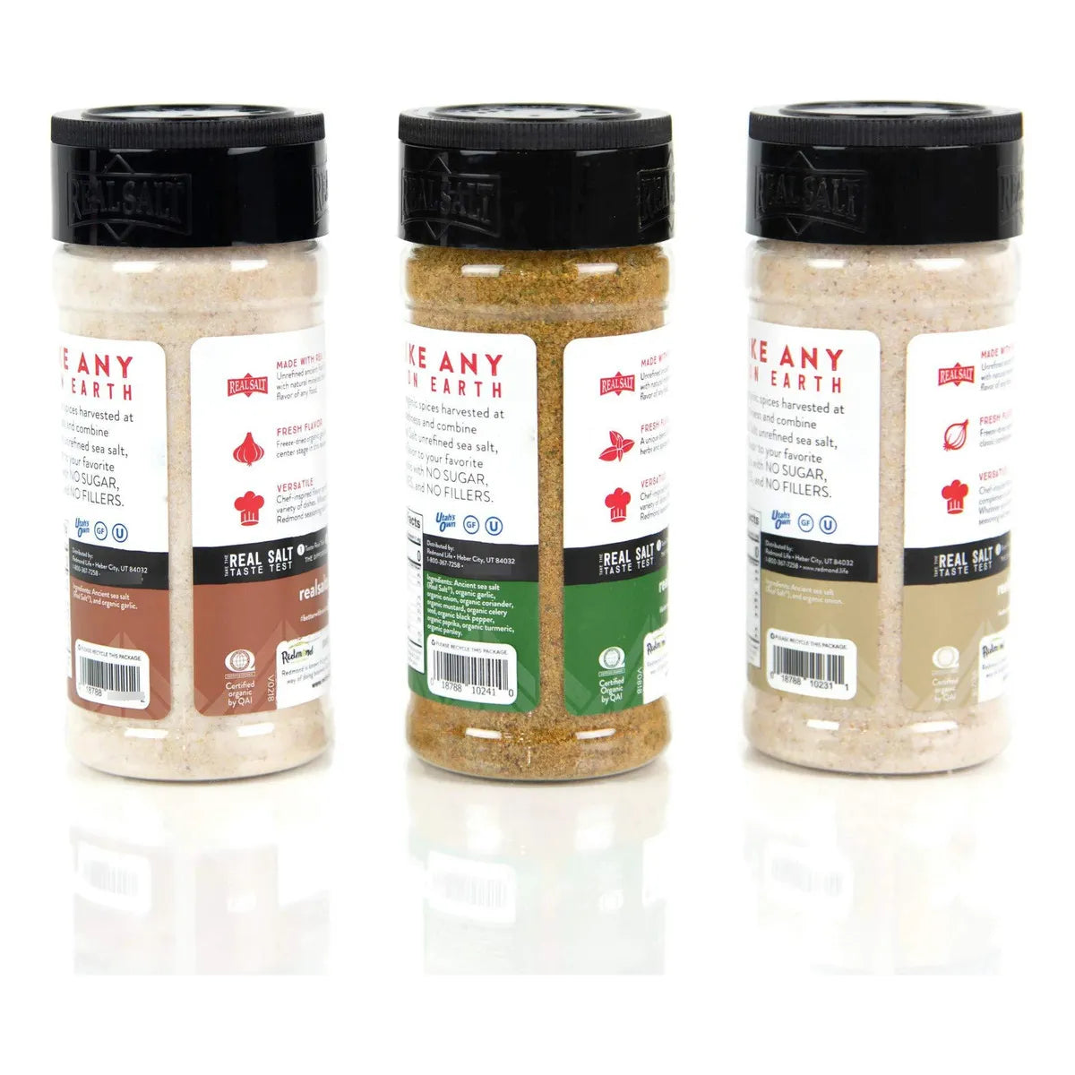 Sal Marina Natural Redmond 234g Con Ajo Sin Gluten Condimento Saludable