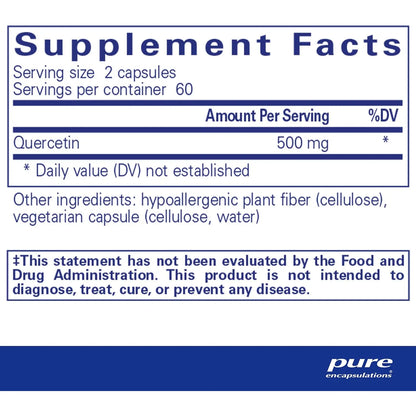 Quercetina 500 Mg Con Bioflavonoides Soporte Inmunologico Y Cardiaco 120 Caps