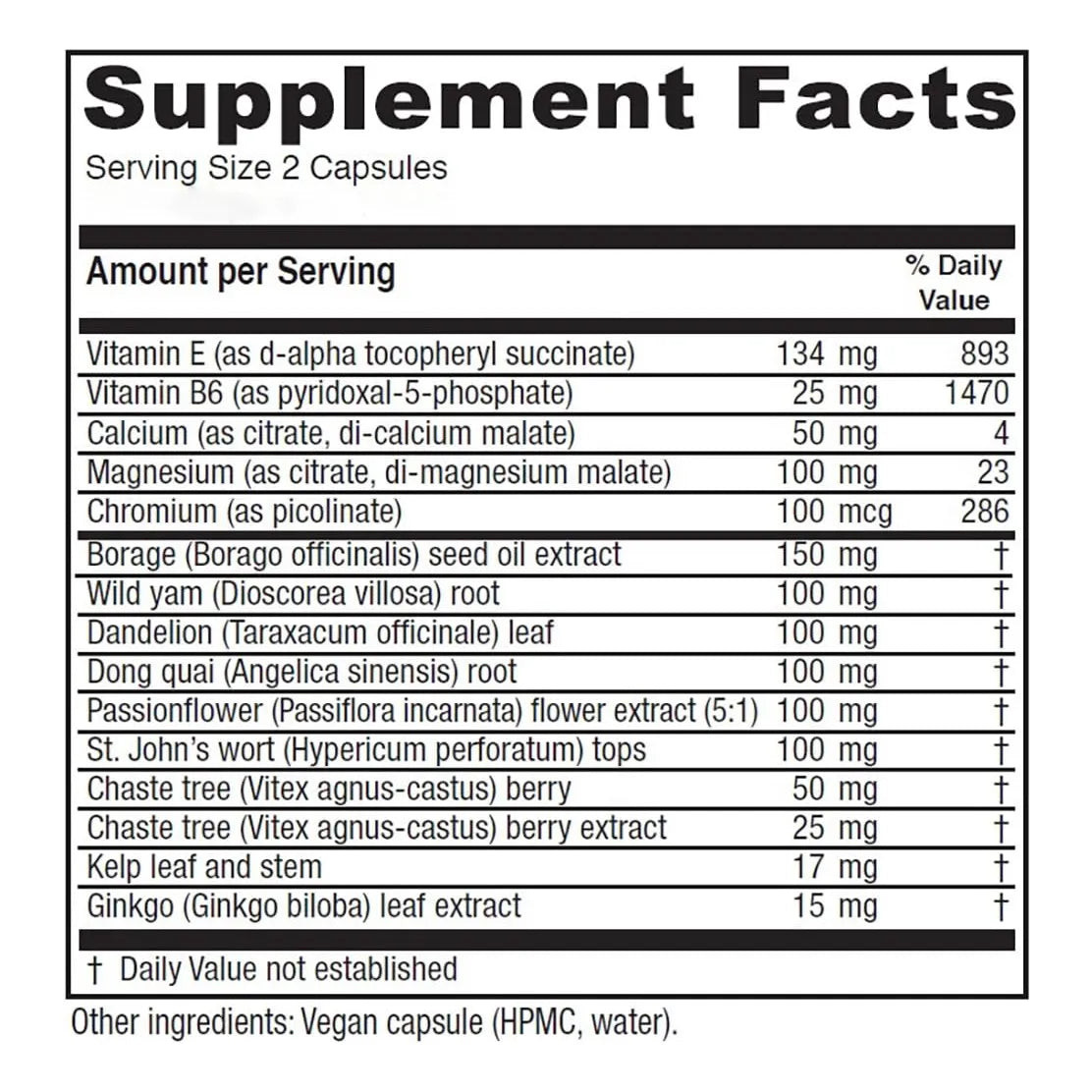 Apoyo Premenstrual Vegano 120 Capsulas Alivia Sintomas Naturalmente