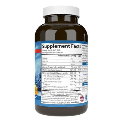 Gemas Completas Omega 3 6 9 180 Capsulas Salud Corazon Articulaciones