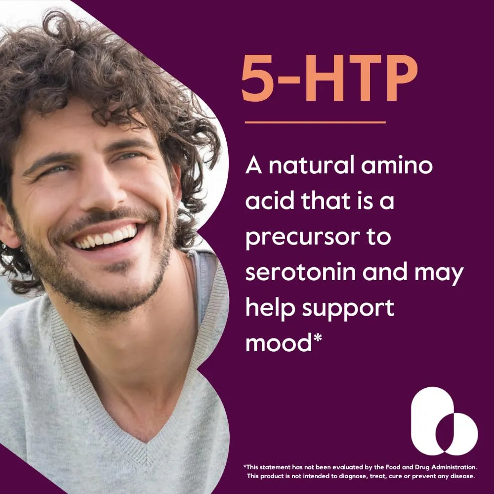 Capsulas De 5 Htp 400 Mg 60 Unidades Vegano Sin Estearatos Sin Gluten