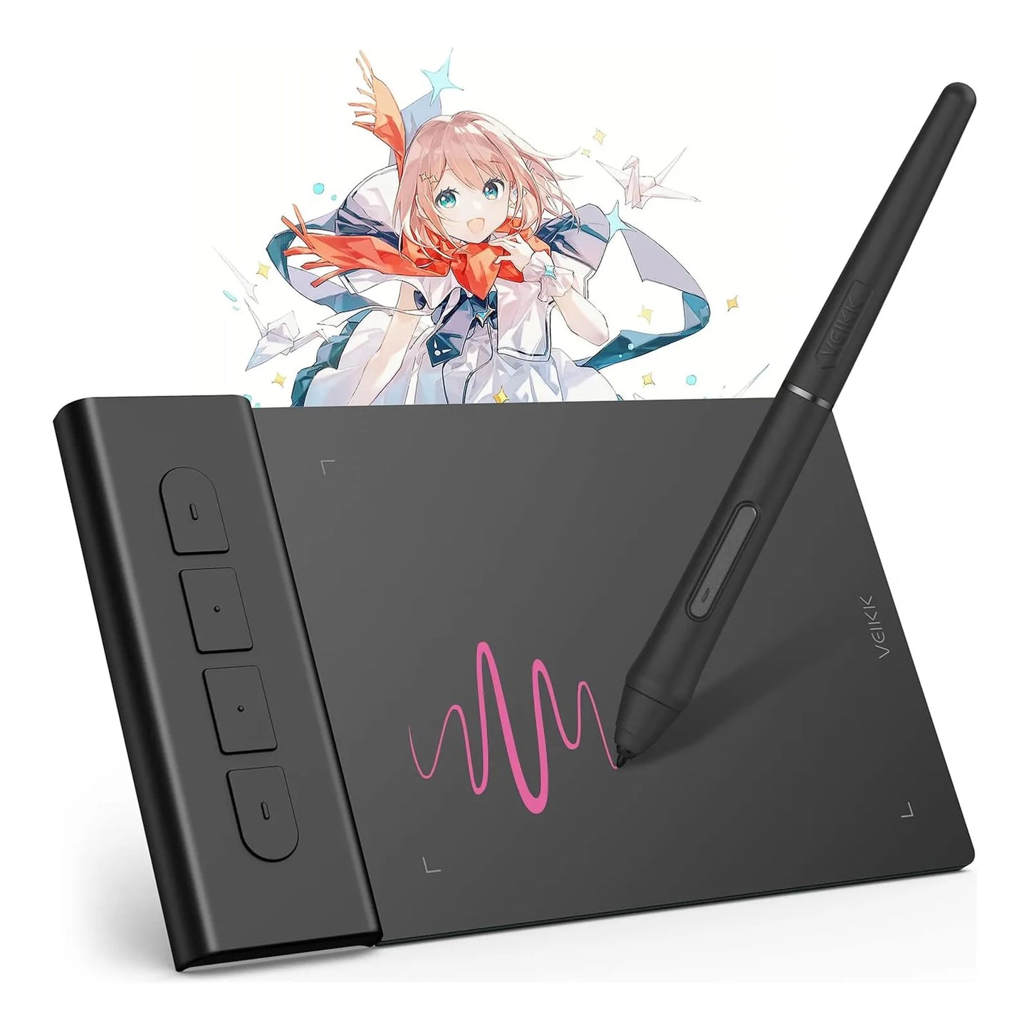 Tableta De Dibujo Veikk VK430 4x3 Pulgadas 8192 Niveles Compatible Multidispositivo