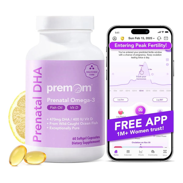 Aceite De Pescado Prenatal DHA Con Vitamina D Omega 3 EPA Suplemento Fertilidad Y Embarazo