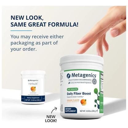 Metagenics Herbulk Polvo Fibra Dietetica Sabor Naranja 10.58 Oz Suplemento Salud Intestinal