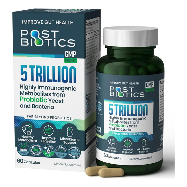 Cápsulas Postbióticas Salud Intestinal 200X Más Eficaces Que Probióticos Vegano