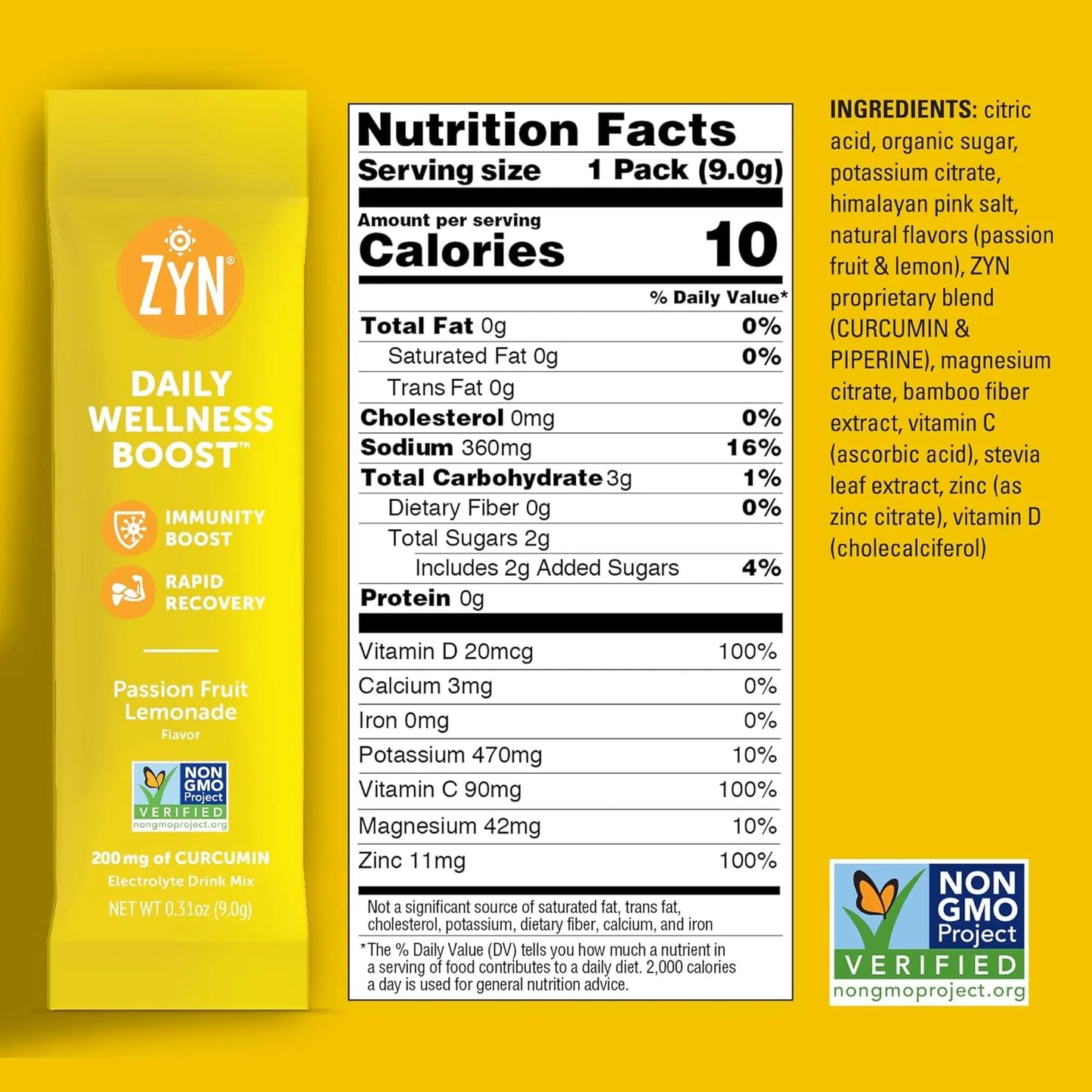 Polvo Hidratante Con Electrolitos Curcumina Vitaminas C D Zinc 4 Sabores