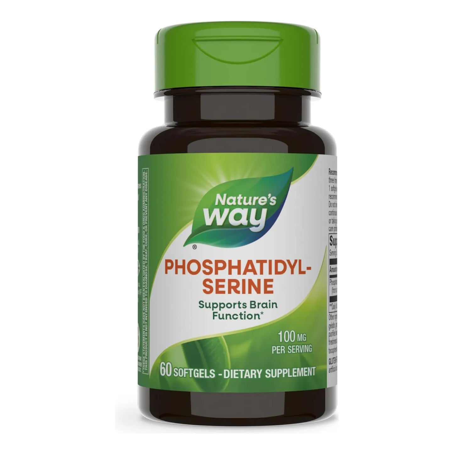 Fosfatidilserina 100 Mg 60 Capsulas Blandas Soporte Cerebral Nature's Way