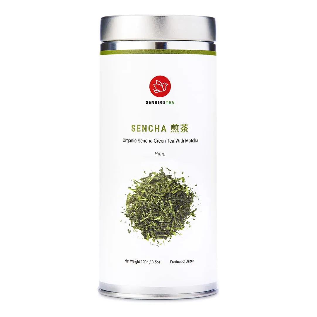 Té Verde Orgánico Sencha Con Matcha De Kioto En Lata Hermética 100g