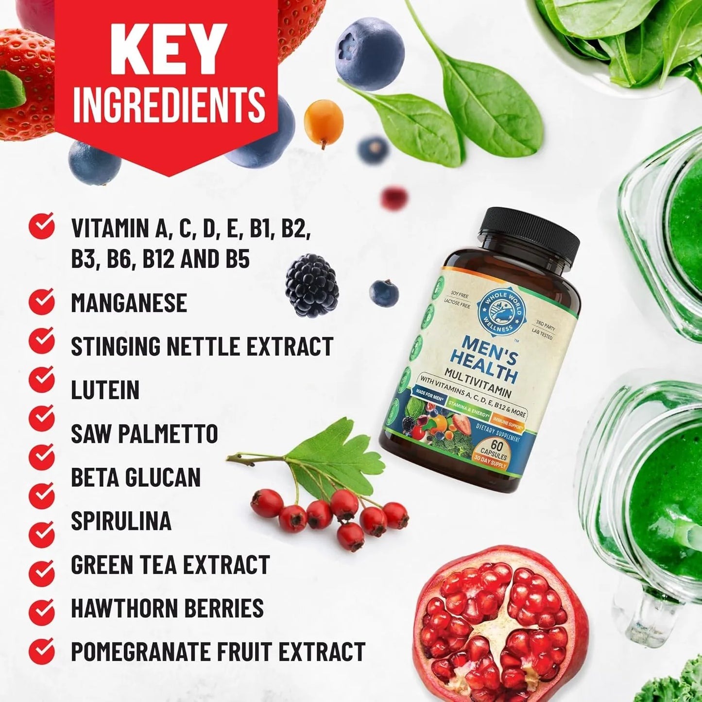 Multivitamínico Diario Para Hombre Con Energía Concentración