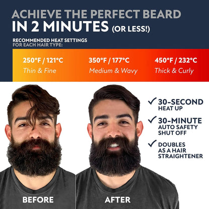 Alisador De Barba Arkam Deluxe Peine Alisador Con Calor Tecnologia Ionica
