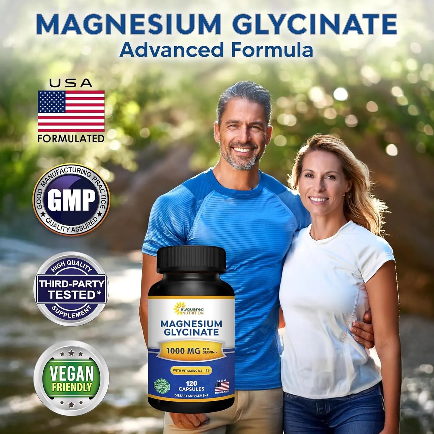Glicinato De Magnesio 1000 Mg Con Vitamina D3 Y B6 Para Dormir Mejor Y Relajar Musculos 120 Capsulas
