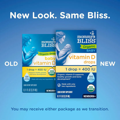 Vitaminas D Orgánicas Para Bebés 3.25 Ml Promueve Crecimiento Saludable