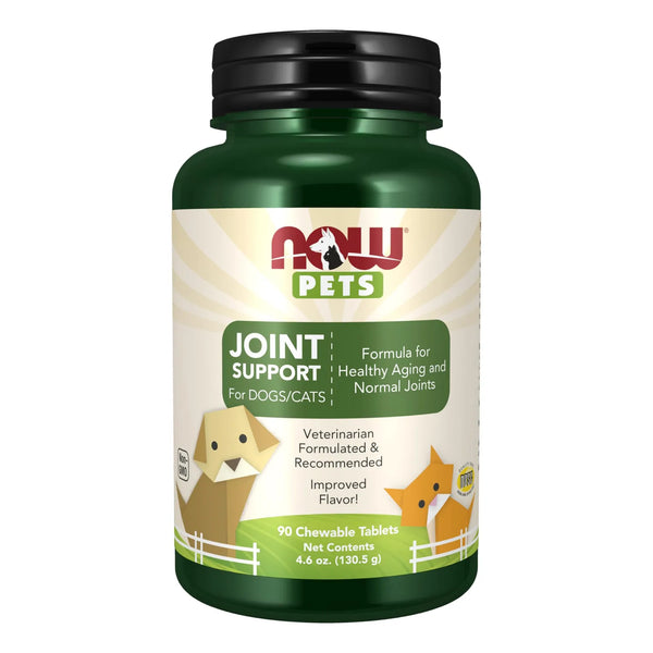 Suplemento Articular NOW Pets Para Perros Y Gatos 90 Tabletas Masticables Certificado NASC