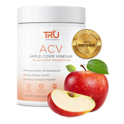 Tru Acv Vinagre De Sidra De Manzana Organico Con The Mother 45 Porciones