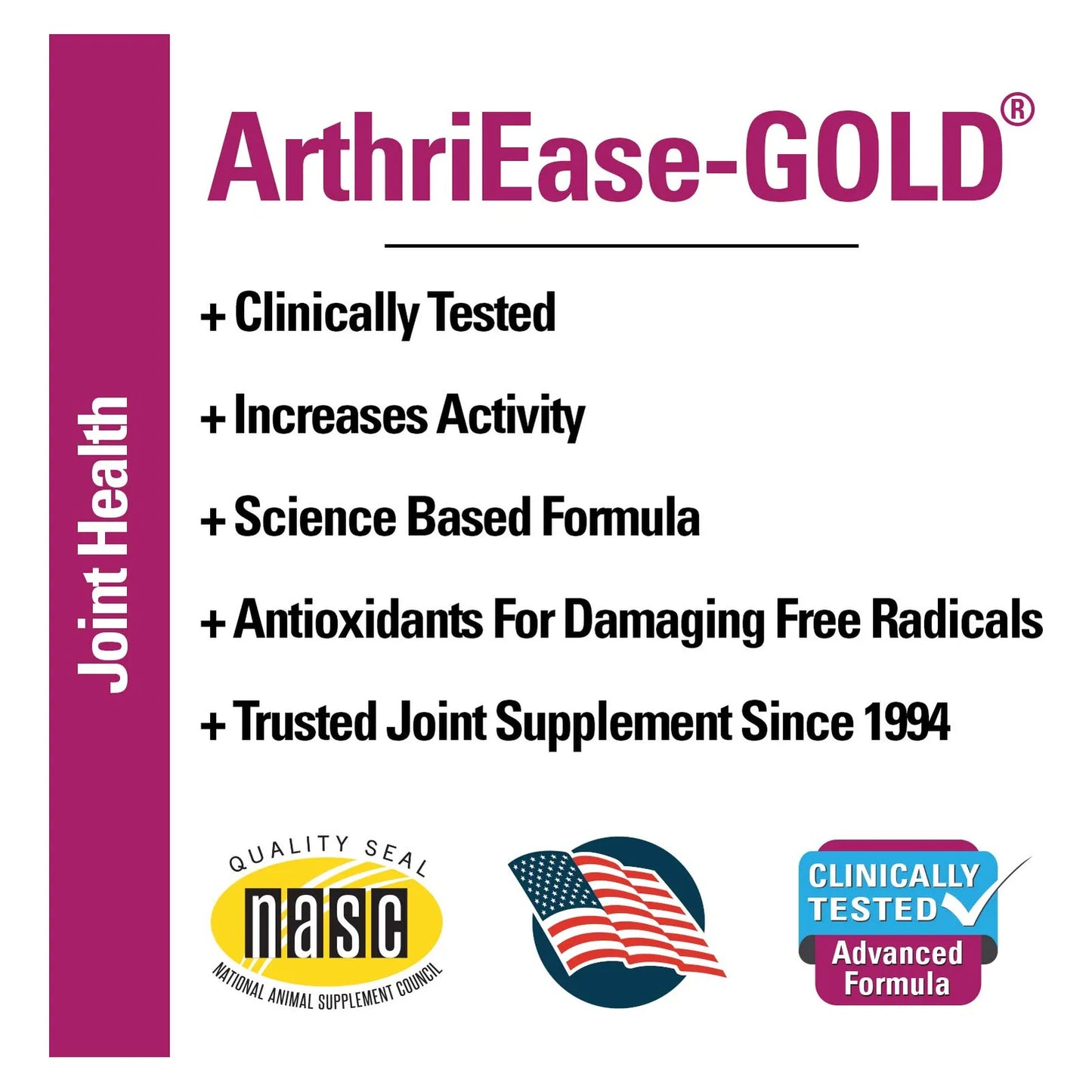 ArthriEase Gold Soporte Articular Para Perros Y Gatos Alivia Dolor Y Rigidez
