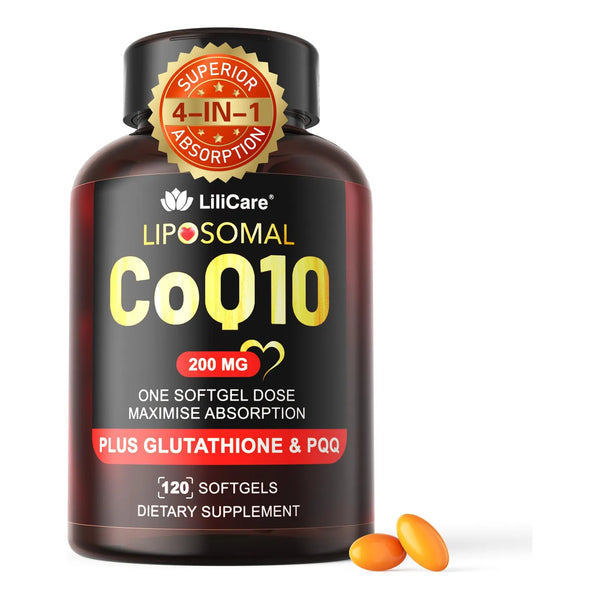 Capsulas Blandas Coq10 200mg Con Pqq Glutation Y Pimienta Negra Energia Y Antioxidante