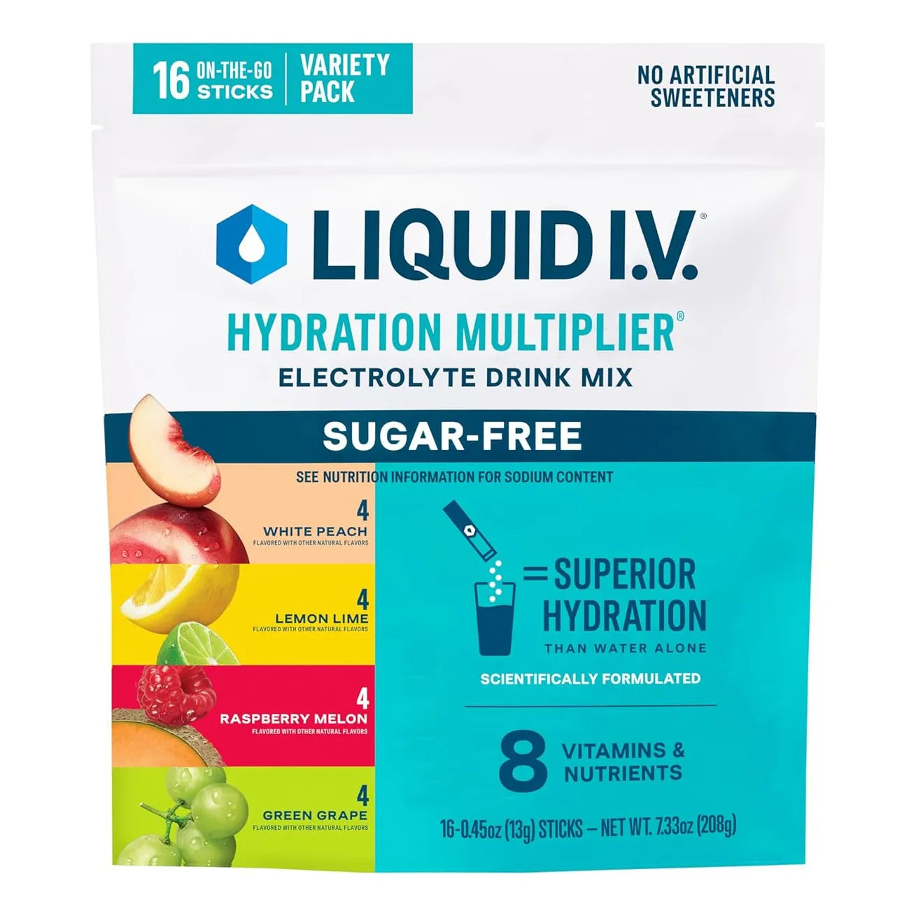 Multiplicador Hidratacion Sin Azucar Sabor Melon Frambuesa 16 Porciones
