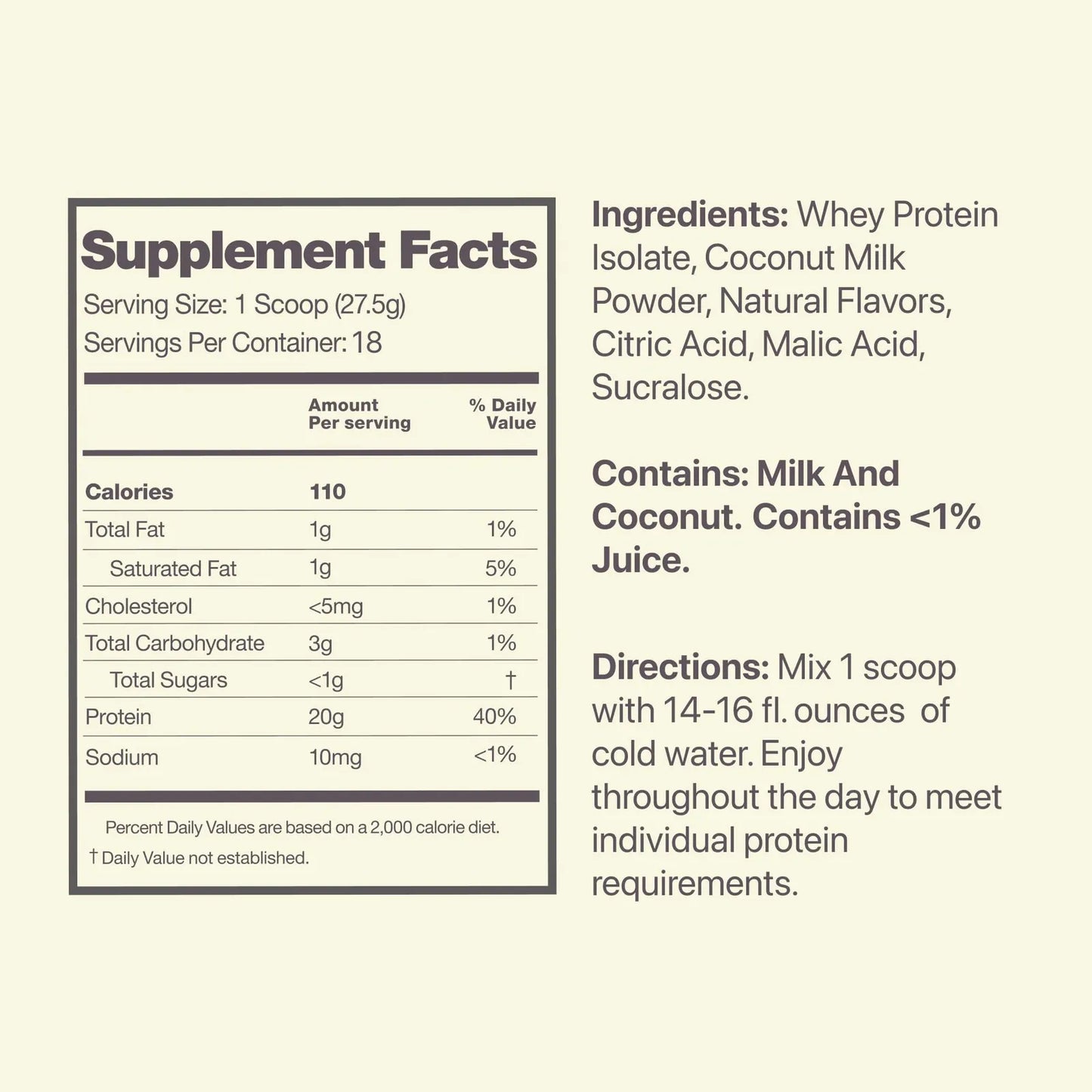 Proteína De Suero Transparente Oath Nutrition 18 Porciones Sabor Limonada Helada