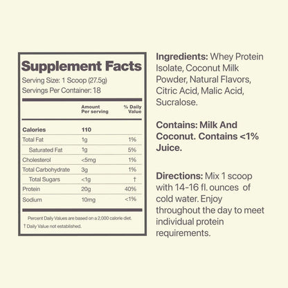 Proteína De Suero Transparente Oath Nutrition 18 Porciones Sabor Limonada Helada