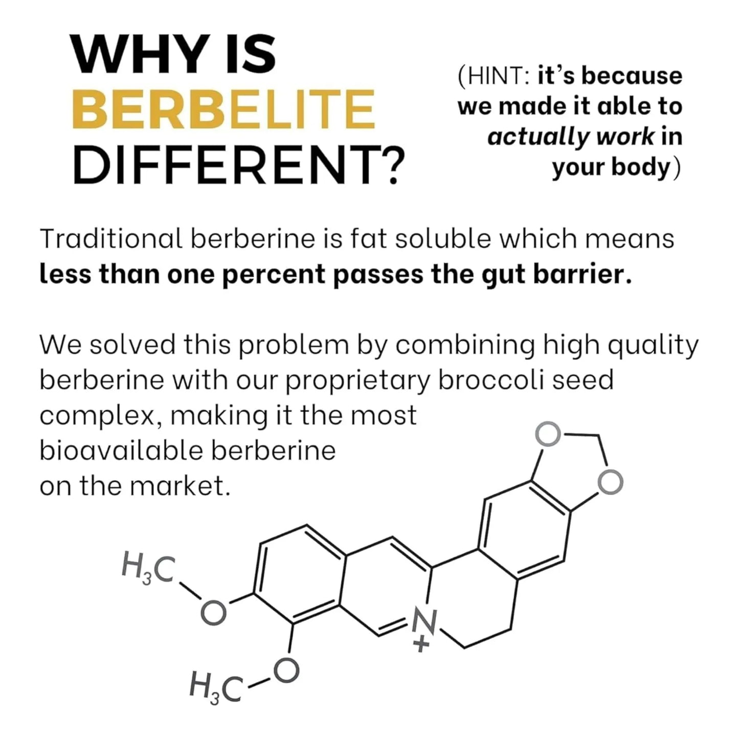 Complejo De Semillas De Brócoli Y Berberina HCL 350 Mg BerbElite 30 Cápsulas Veganas