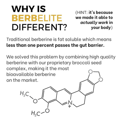 Complejo De Semillas De Brócoli Y Berberina HCL 350 Mg BerbElite 30 Cápsulas Veganas