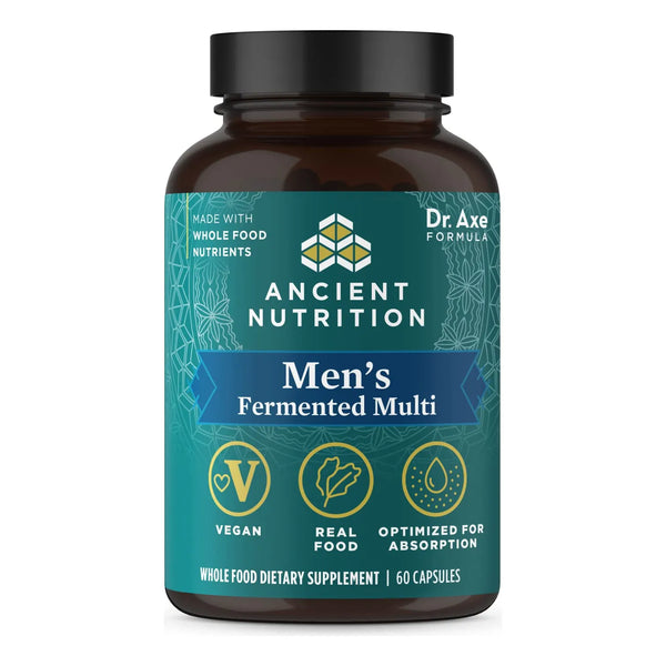 Multivitamínico Fermentado Para Hombres Con Vitaminas A C D Zinc Magnesio 60 Cápsulas