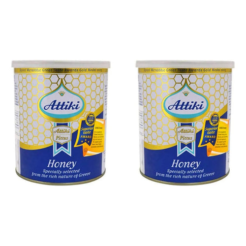 Miel Griega Pura 1000g Lata Pack De 2 Endulzante Natural Premium