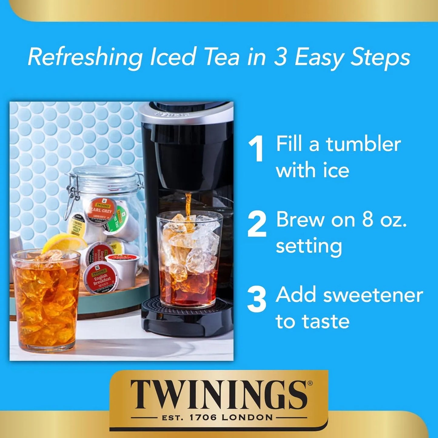 Twinings Té Negro Earl Grey Cápsulas K-Cup 24 Unidades Aroma Cítricos Bergamota