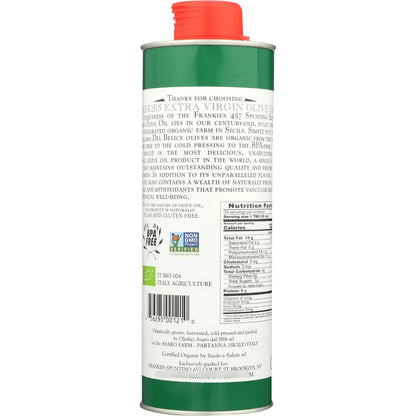Aceite De Oliva Extra Virgen Orgánico Siciliano Frankies 500ml Lata Premium