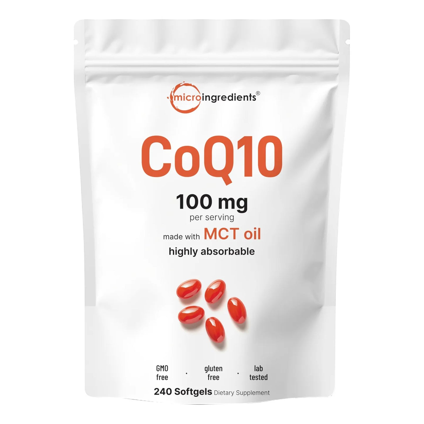 Coenzima Q10 100 Mg 240 Capsulas Blandas Aceite Coco Mct Antioxidante Energia Y Salud Cardiaca