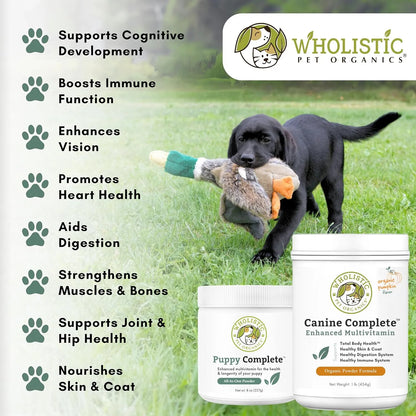 Vitaminas En Polvo Para Cachorros Apoyo Digestivo Inmunológico Wholistic Pet Organics