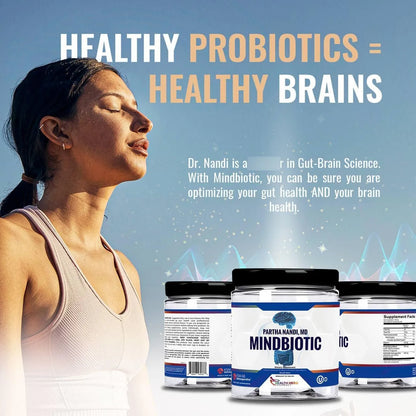 MindBiotic Suplemento Salud Cerebral Probióticos Prebióticos Ashwagandha KSM66 60 Cápsulas