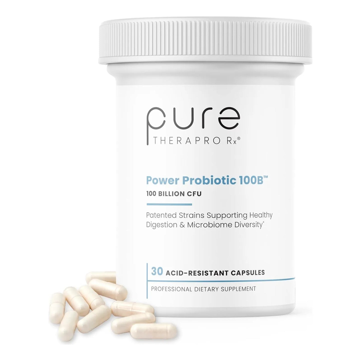 Probiótico Pure TheraPro Rx Power 100B 30 Cápsulas Flora Digestiva