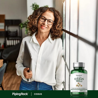 Extracto De Cissus Quadrangularis 1800mg 200 Cápsulas Ultra Concentrado Sin OMG Ni Gluten