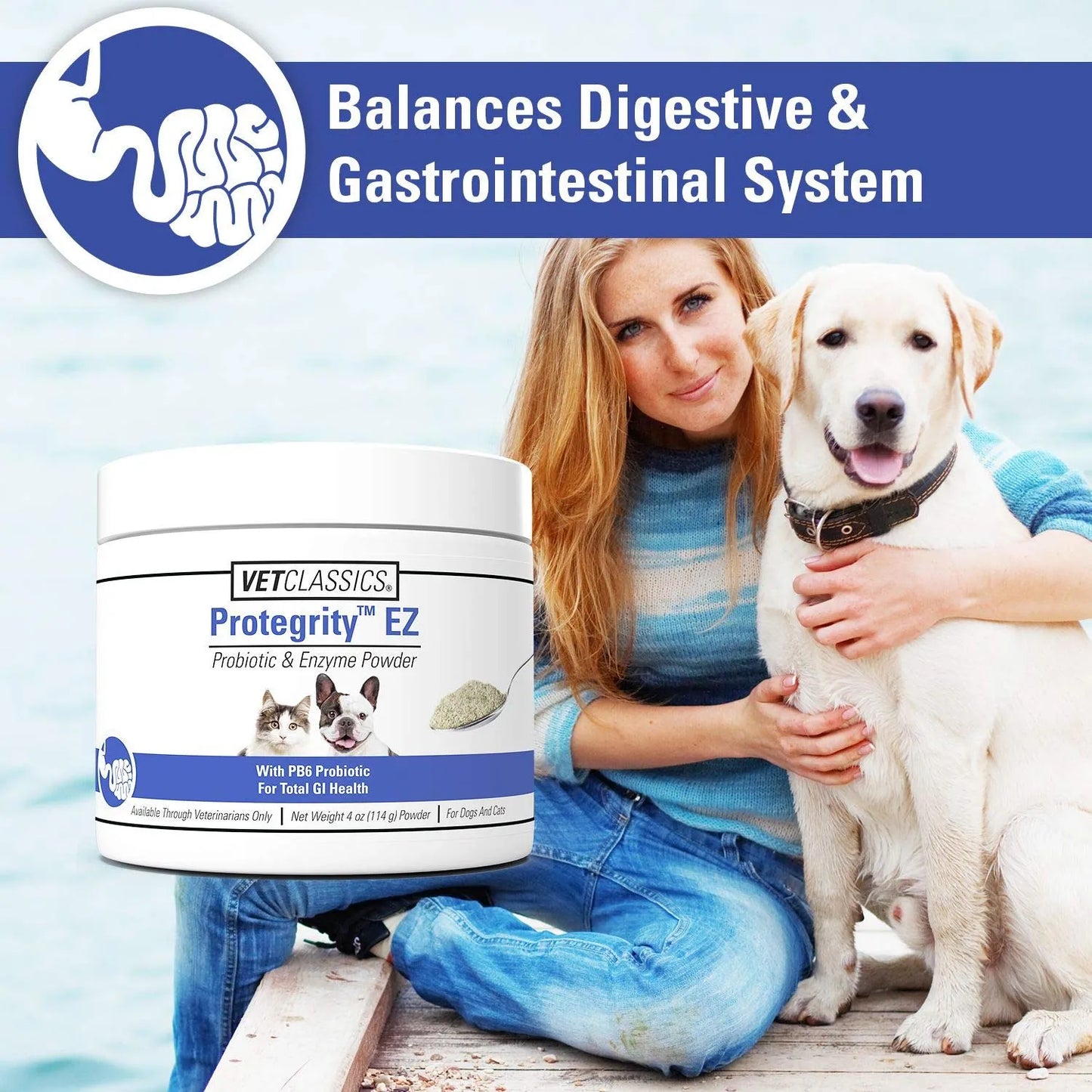 Protegrity Ez Probióticos Salud Digestiva Perros Gatos Enzimas Naturales
