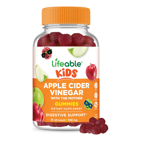 Gomitas Vinagre Sidra Manzana Para Niños 500 Mg Sabor Natural 60 Unidades