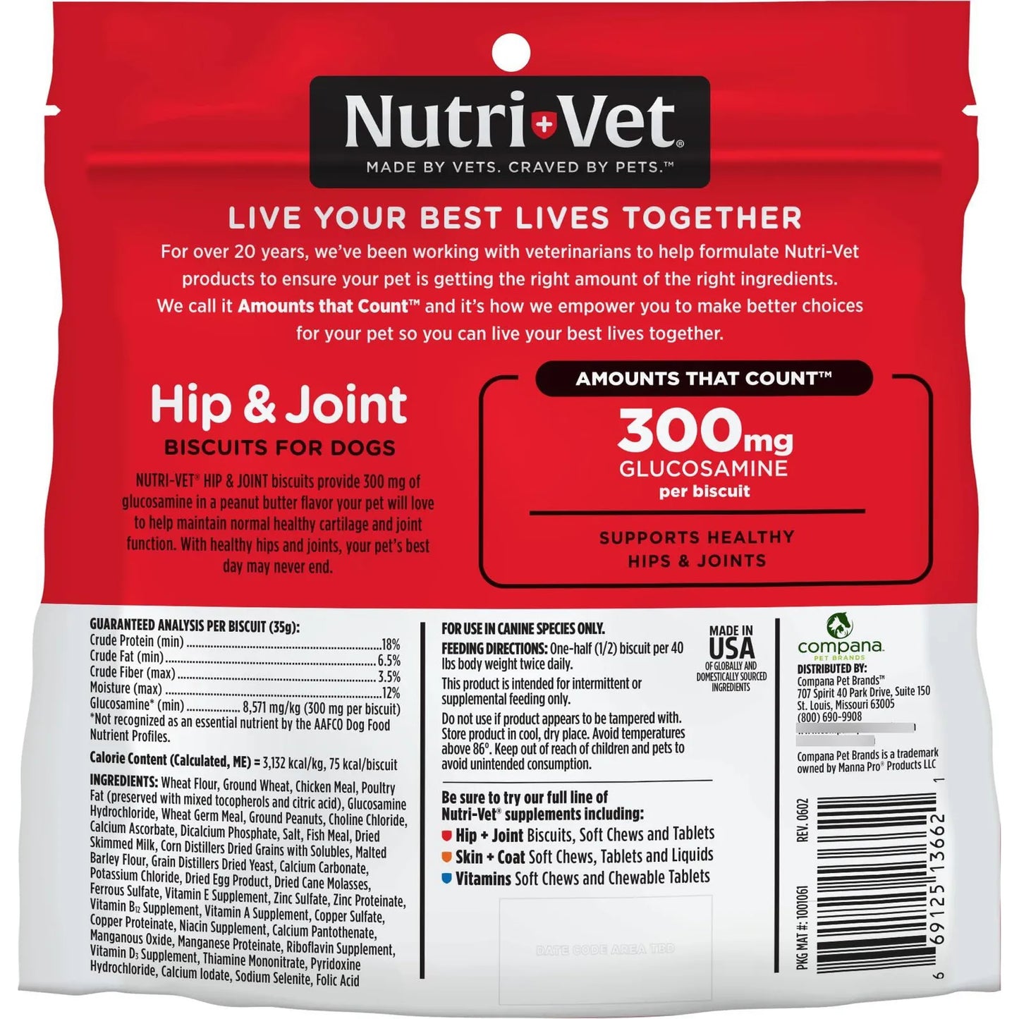 Galletas Sabor Glucosamina Para Cadera Y Articulaciones De Perros NutriVet