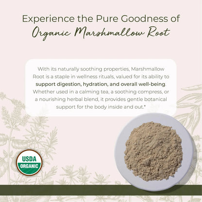 Polvo Organico Raiz Malvavisco Althaea Officinalis 4 Onzas Starwest Botanicals