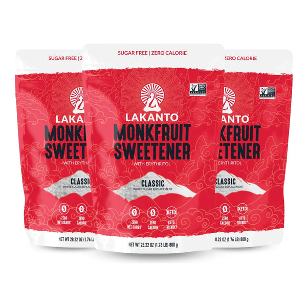 Edulcorante De Fruta Del Monje Lakanto Classic 800 Gr X 3 Sabor Dulce Natural Sin Calorias
