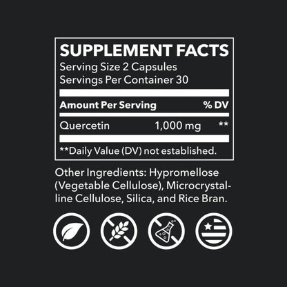 Quercetina Flavonoide 1000mg Antioxidante Refuerzo Inmunologico Alivio Alergias