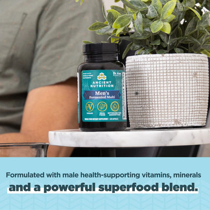 Multivitamínico Fermentado Para Hombres Con Vitaminas A C D Zinc Magnesio 60 Cápsulas