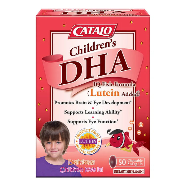 Cápsulas Masticables De Pescado DHA Para Niños Con Luteína 50 Unidades Sabor Fresa