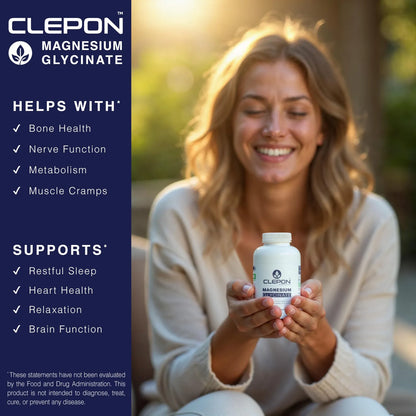 Glicinato De Magnesio Quelado Altamente Absorbente Suplemento Salud Corazón Huesos