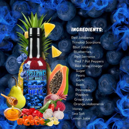 Salsa Picante Gourmet De Arándano Con Pimientos Carolina Reaper 5 Onzas