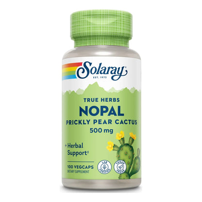 Nopal Cactus De Tuna 500 Mg Con Fibra Antioxidantes Y Carotenoides 100 Cápsulas Vegano