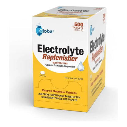 Tabletas De Electrolitos Globe Hidratacion Rapida 500 Unidades Portatil