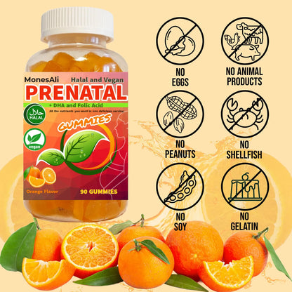 Gomitas Multivitamínicas Prenatales Halal Con Ácido Fólico Y DHA Para Mujeres Embarazadas