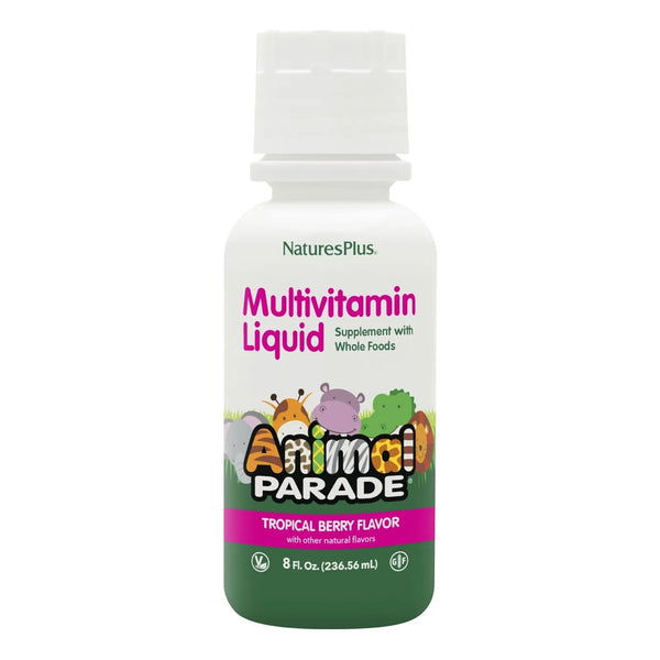 Multivitaminico Liquido Para Niños Sabor Bayas Tropicales Natures Plus 8 Oz