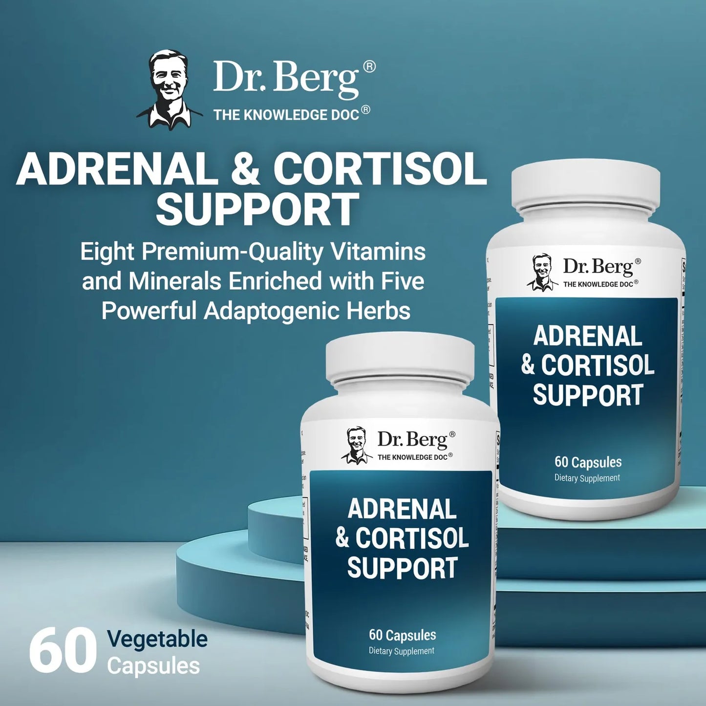 Cápsulas Suprarrenales Dr Berg Regula Cortisol Reduce Estrés Mejora Enfoque Y Estado De Ánimo