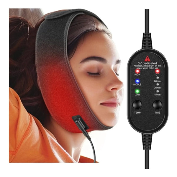 Envoltura Termica Facial USB Alivio Mandibula TMJ 3 Niveles Calor